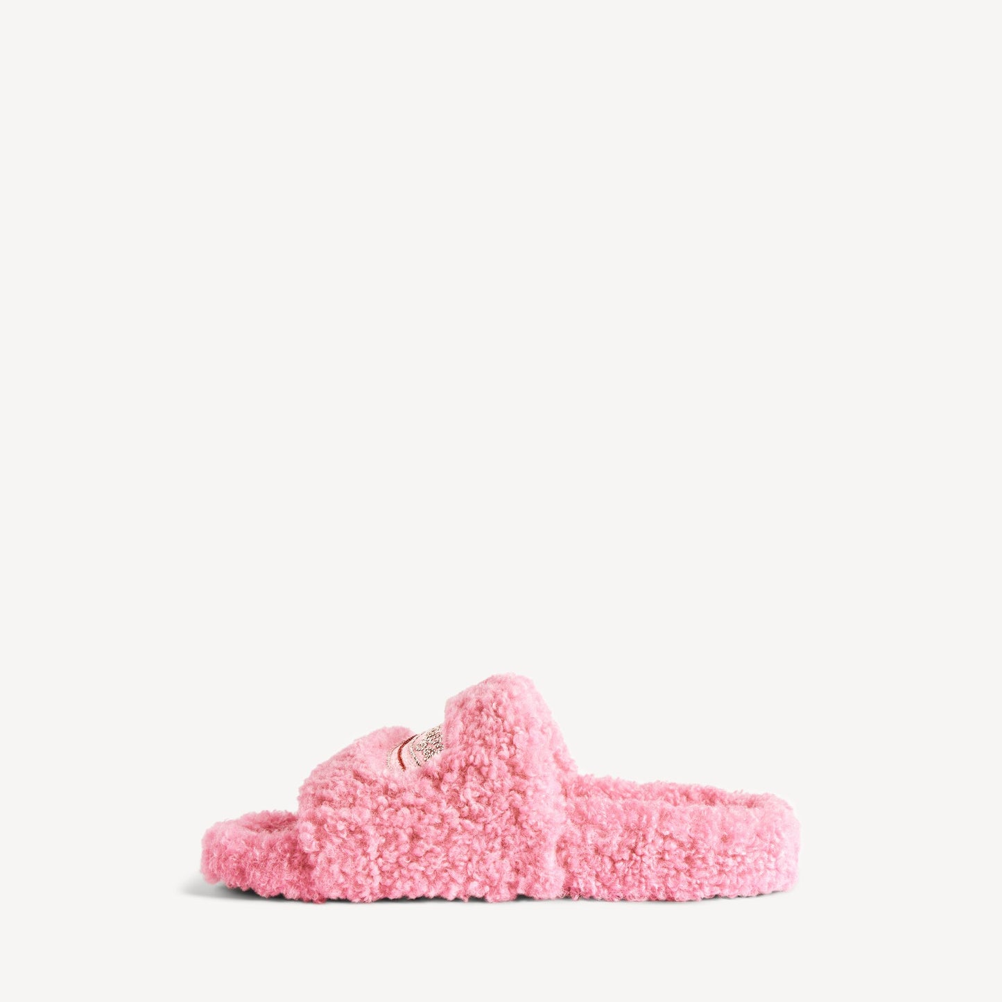 Balenciaga pink furry slides