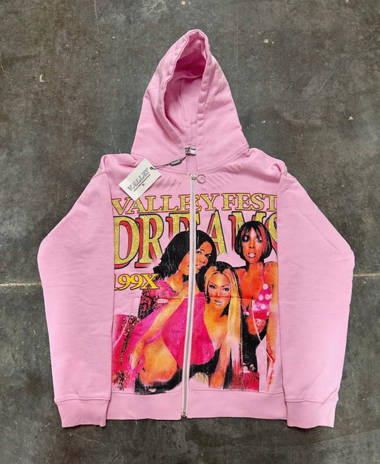 Vale Forever Dreams Zip Up Hoodie 'Pink'