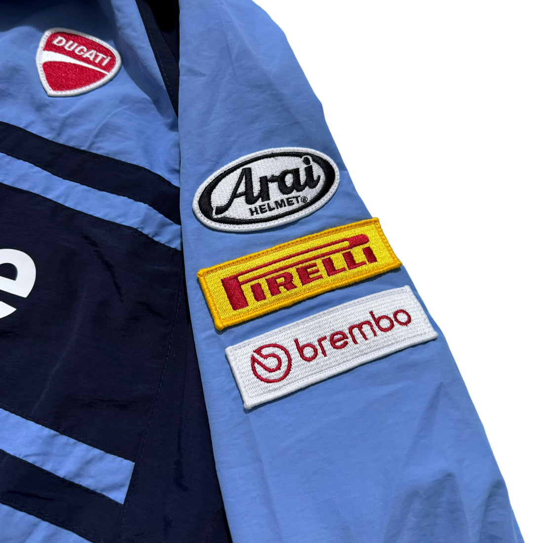 Supreme Ducati track jacket black and blue