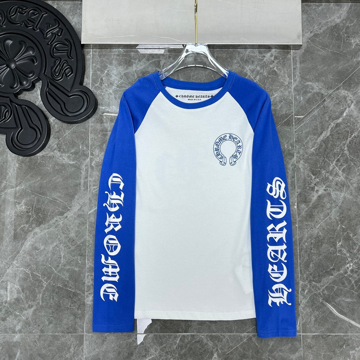 chrome hearts longsleave blue and white