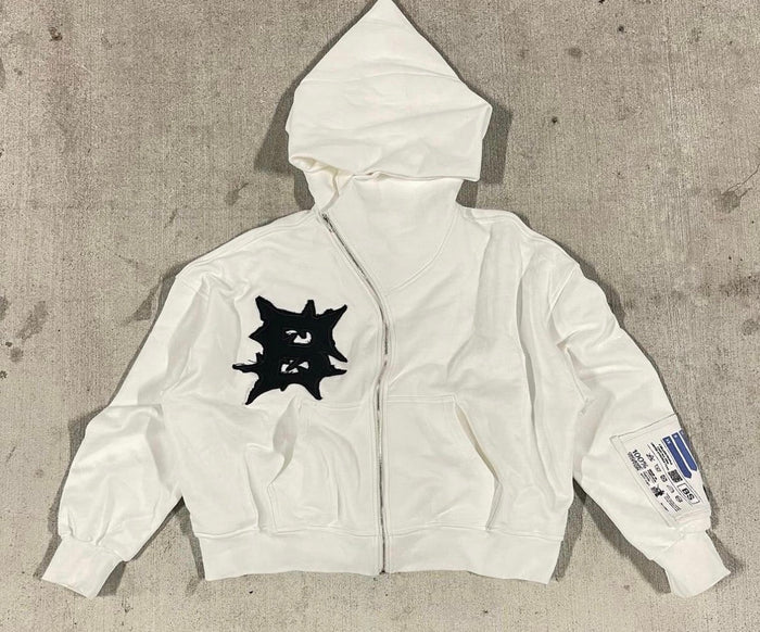 Billionaire Studios Bluto White Zip up Hoodie