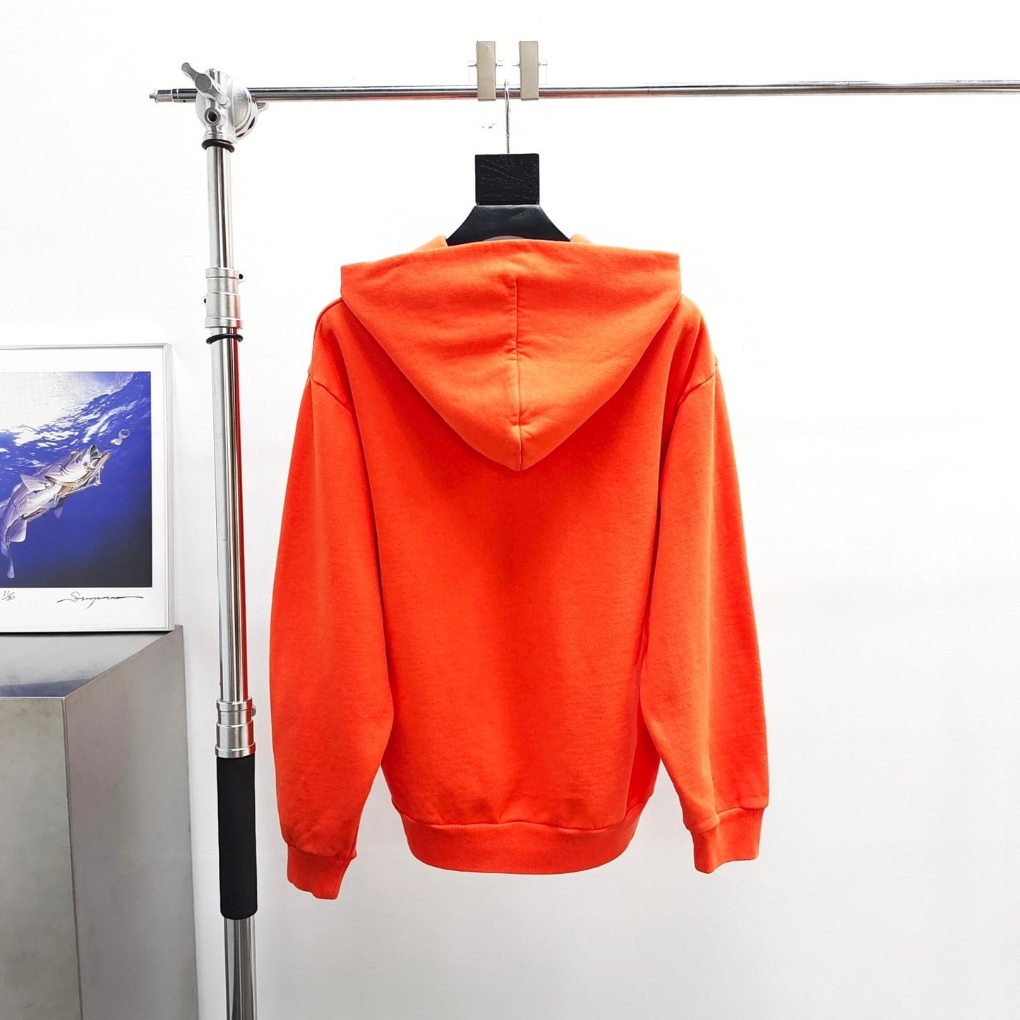 Sp5der Worldwide Web Orange Rhinestone Hoodie