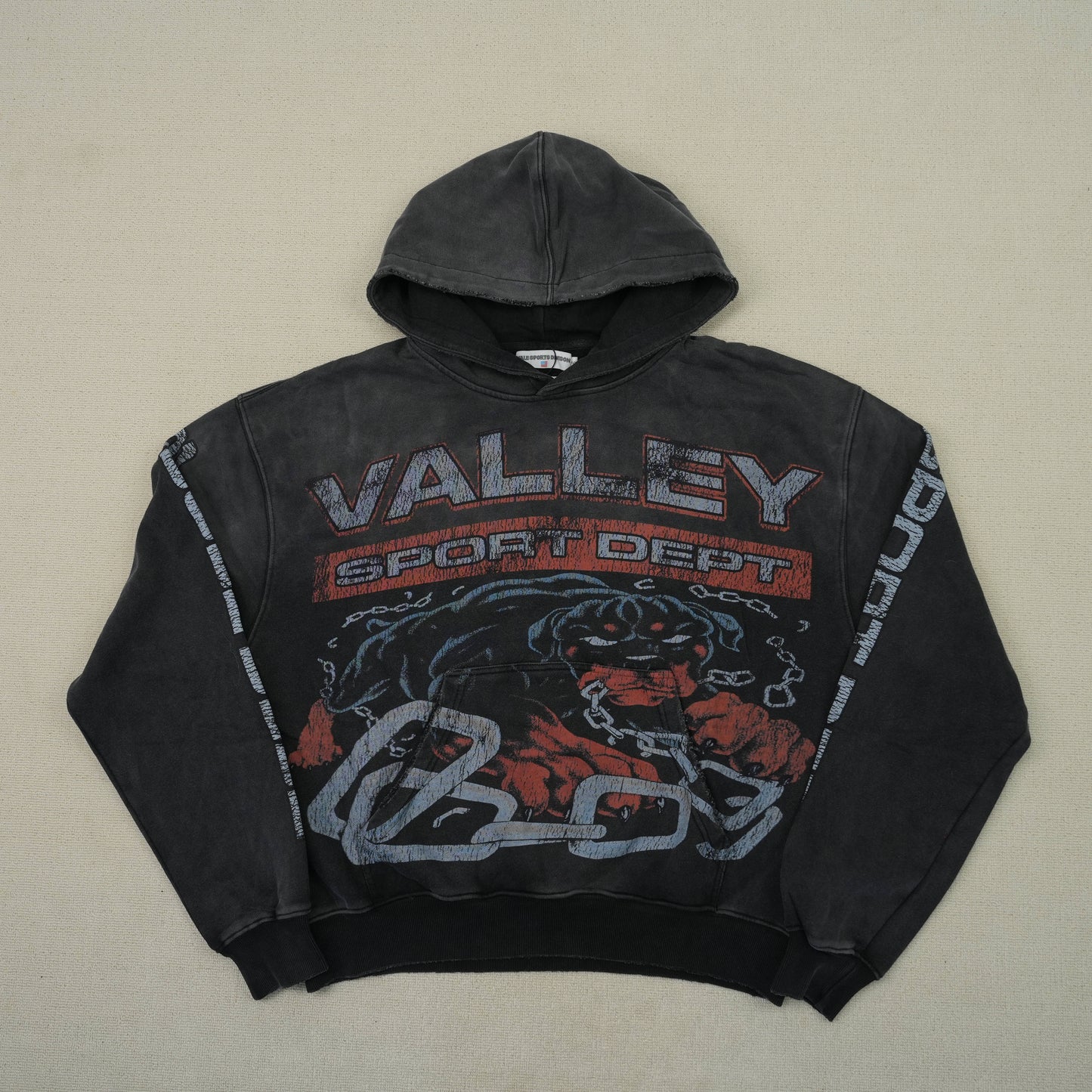 Vale Forever black Big Dog Hoodie Vintage sports dept