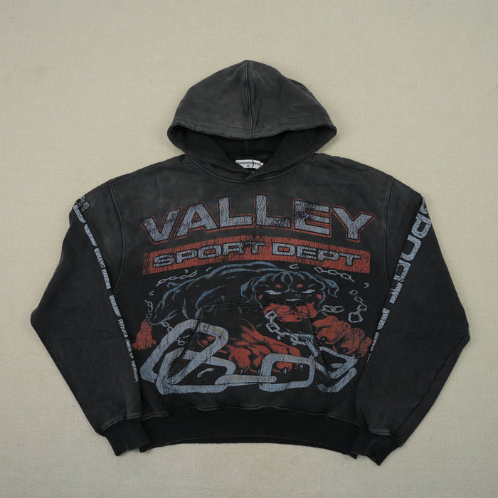 Vale Forever black Big Dog Hoodie Vintage sports dept