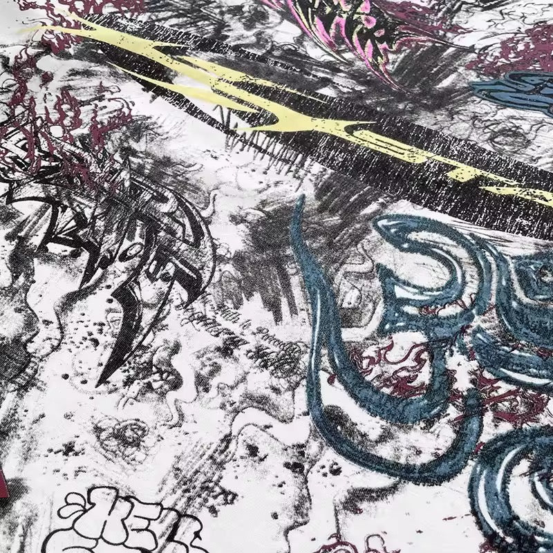 Hellstar white  graffiti longsleave