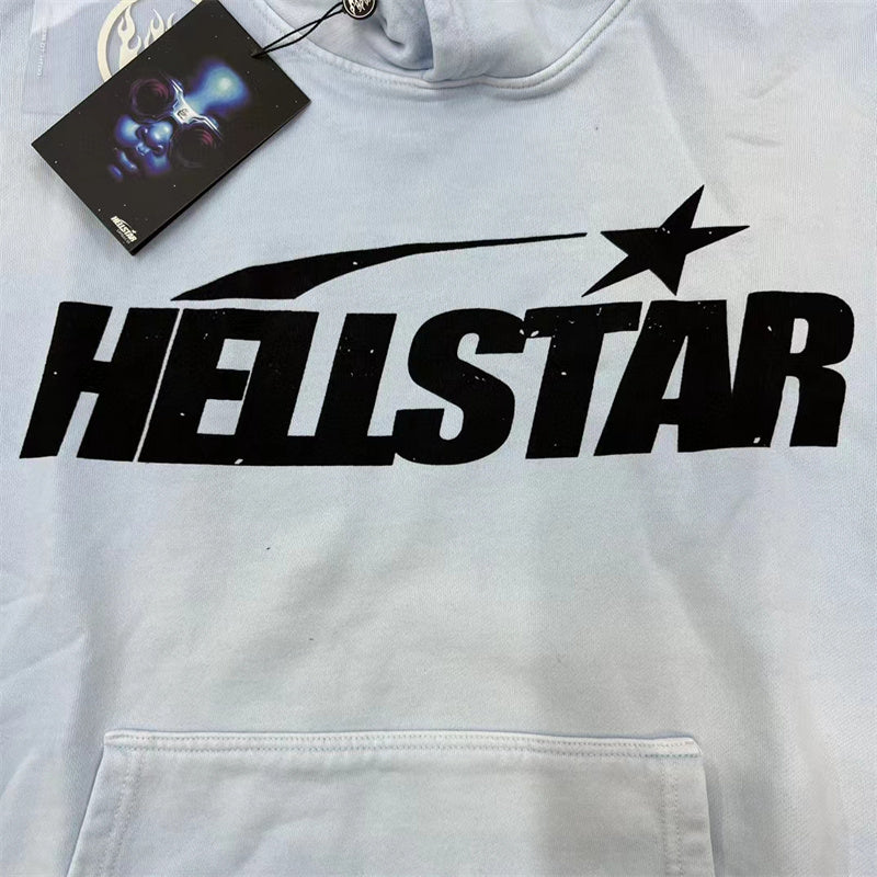 Hellstar light  blue hoodie