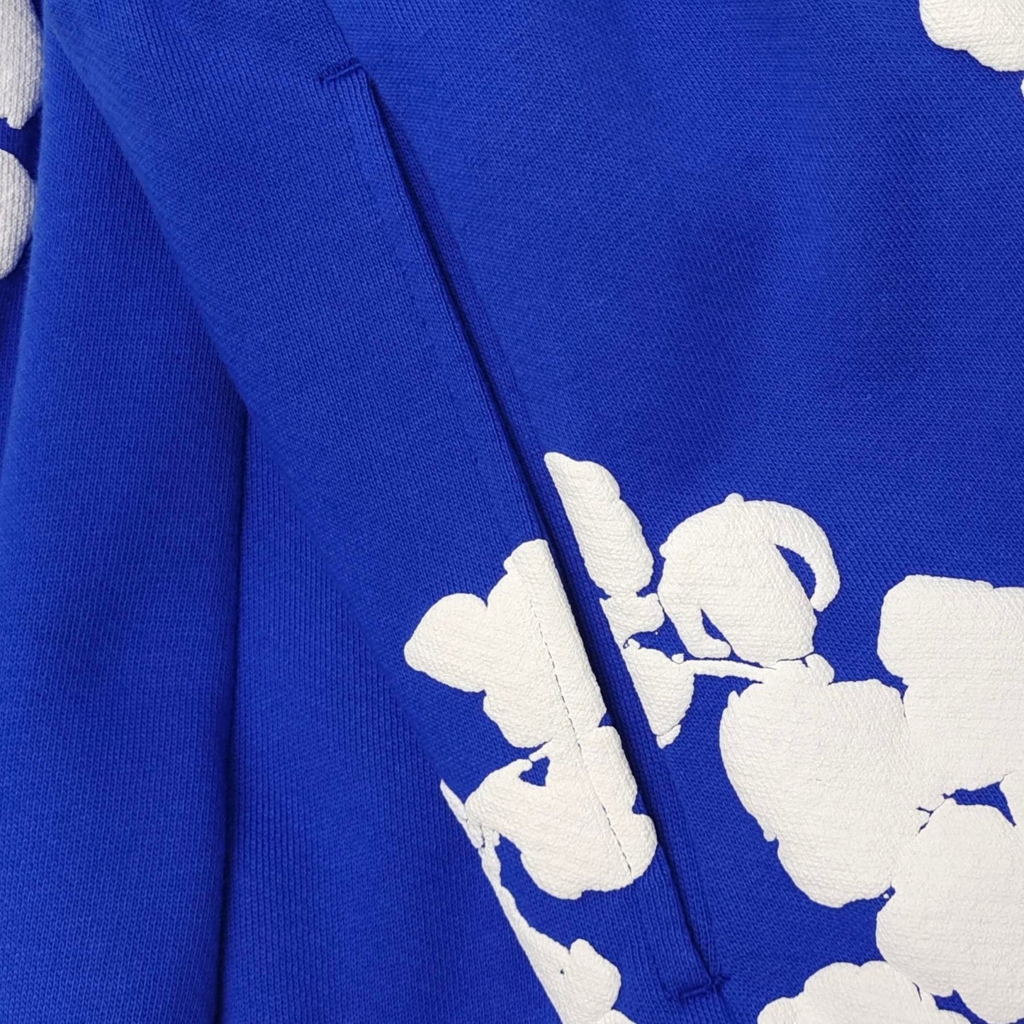 Dark blue denim tears sweatpants