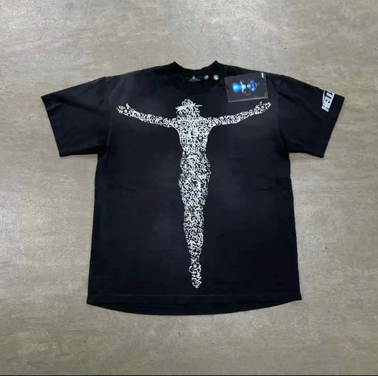 Hellstar QR Christ  T-Shirt Medium