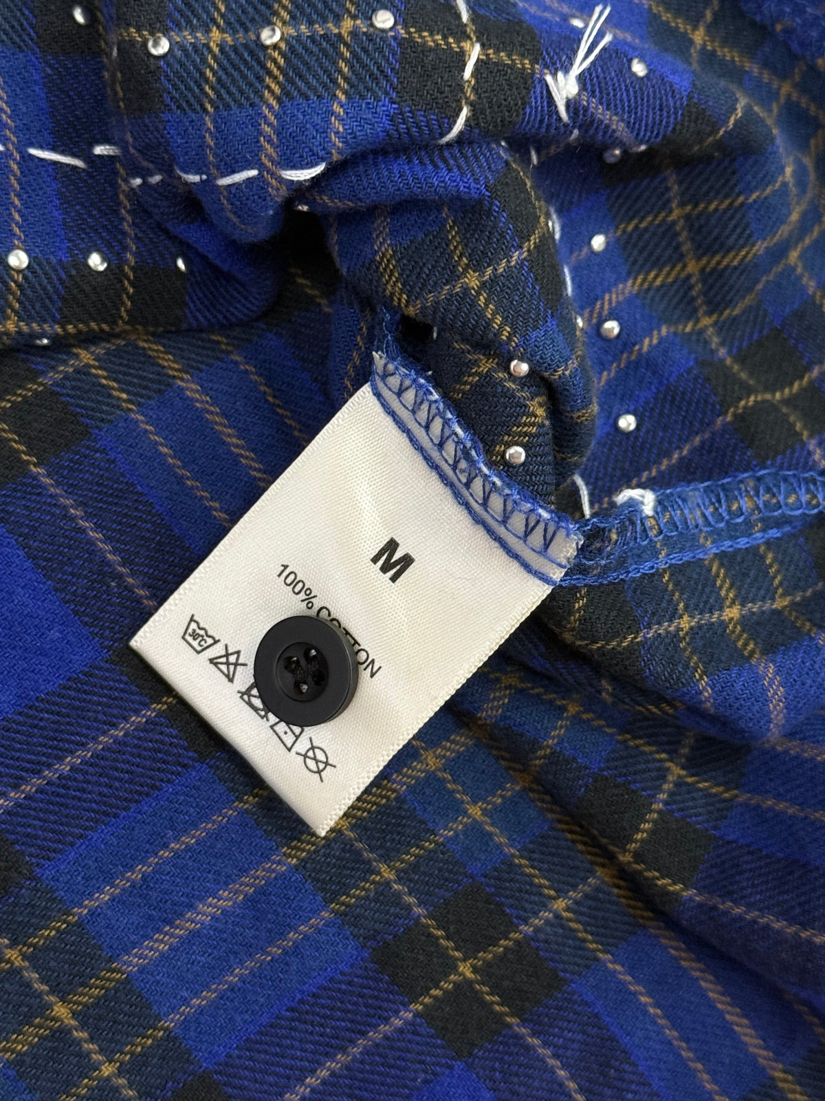 Vale Forever Rhinestone Plaid Flannel Blue/Black