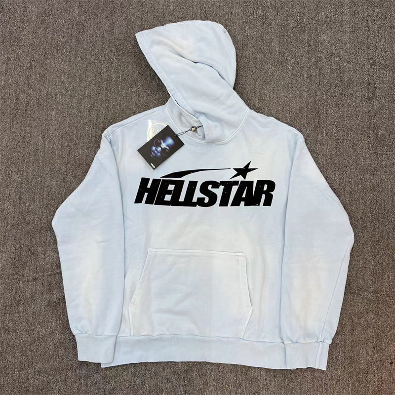 Hellstar light  blue hoodie