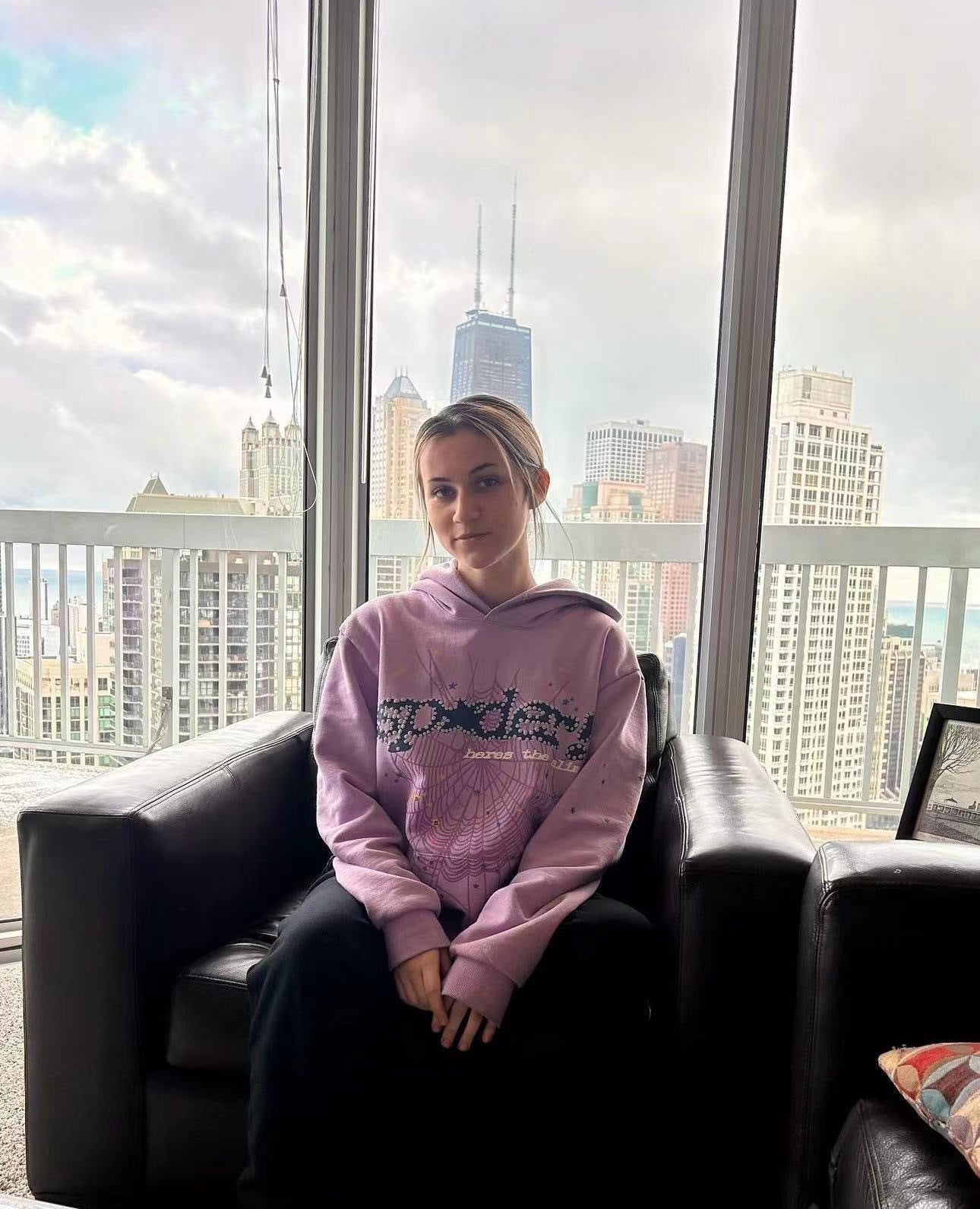 Sp5der Acai Hoodie Purple