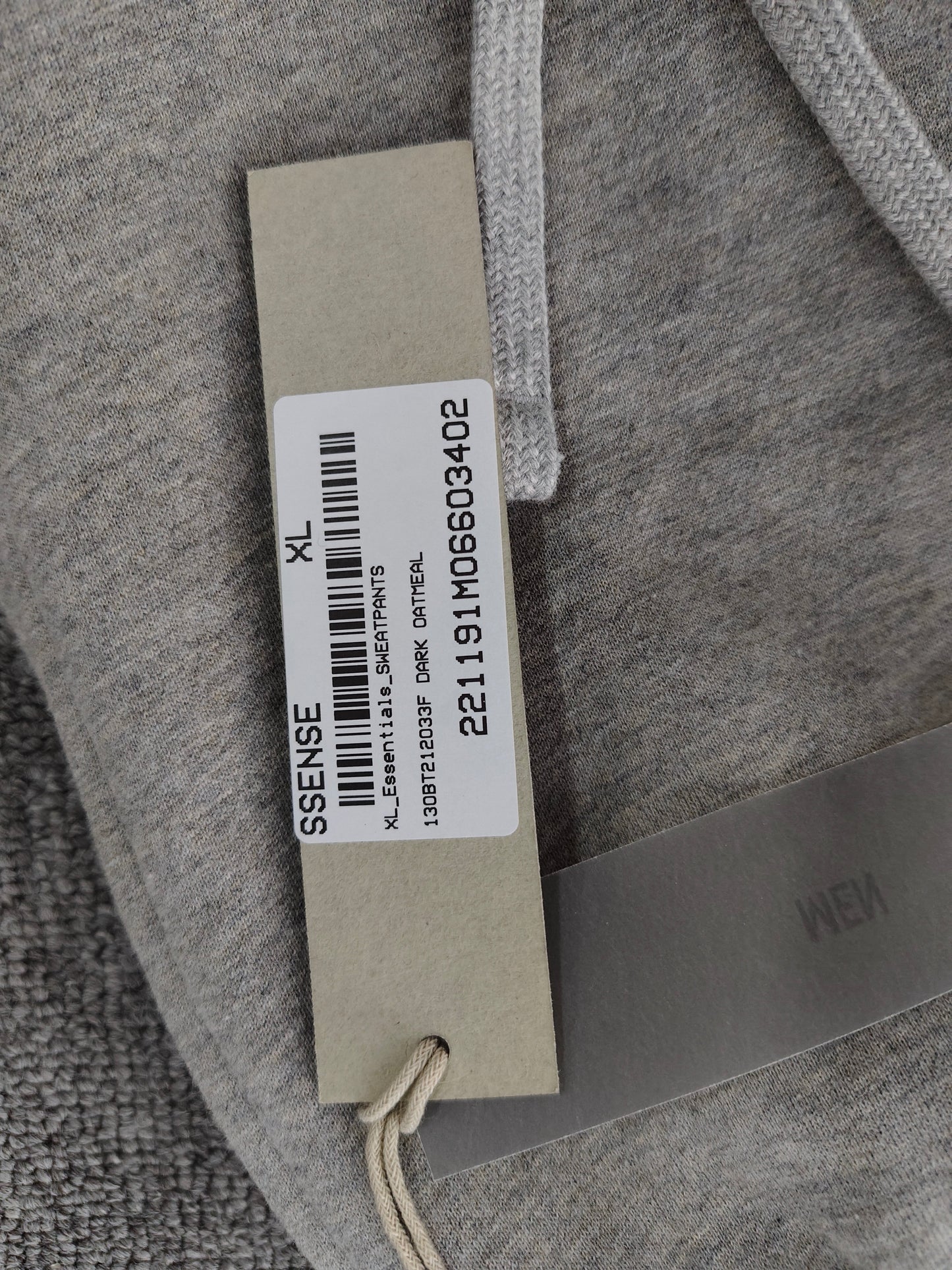 Fear of God Essentials sweatpants cuffed ‘dark oatmeal  '