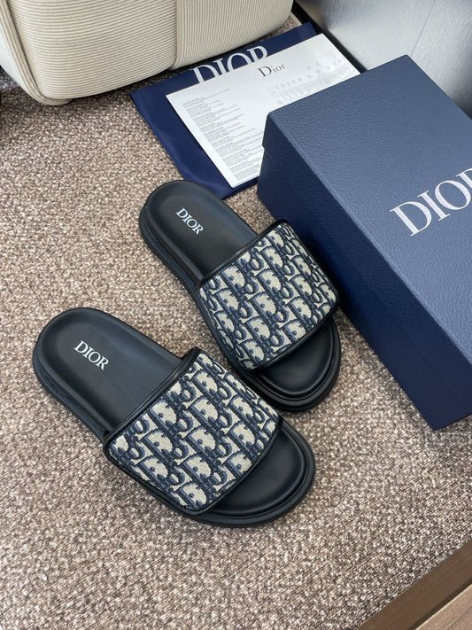 Black Dior slides