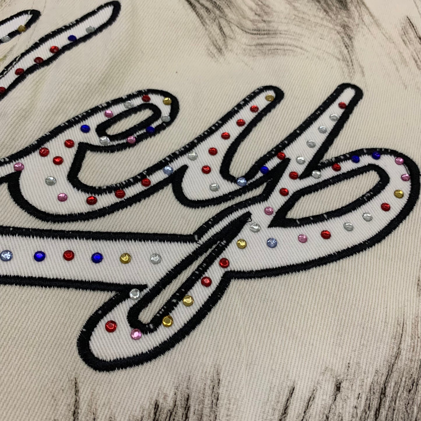 Vale Forever Skittles Jorts Men's Rhinestones Denim Shorts