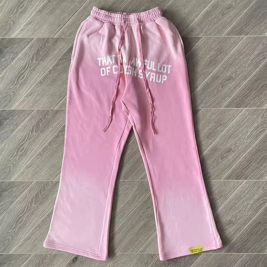 Pink that’s awful lotta cough syrup sweatpants