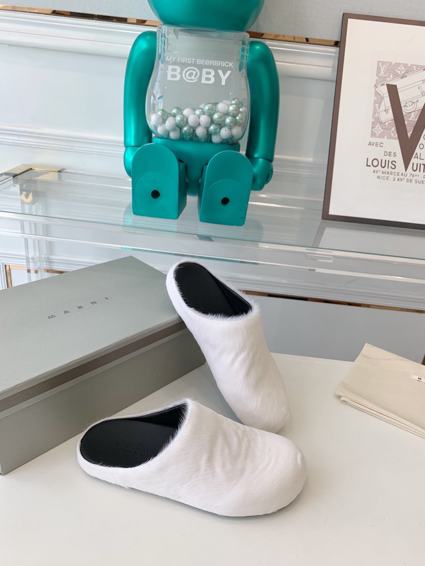 Marni slides loafers dark white