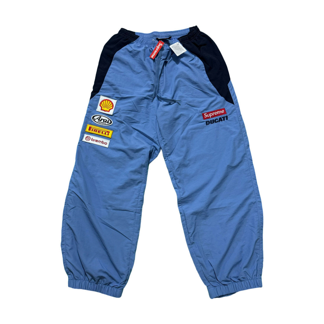 Supreme Ducati track pants black and blue