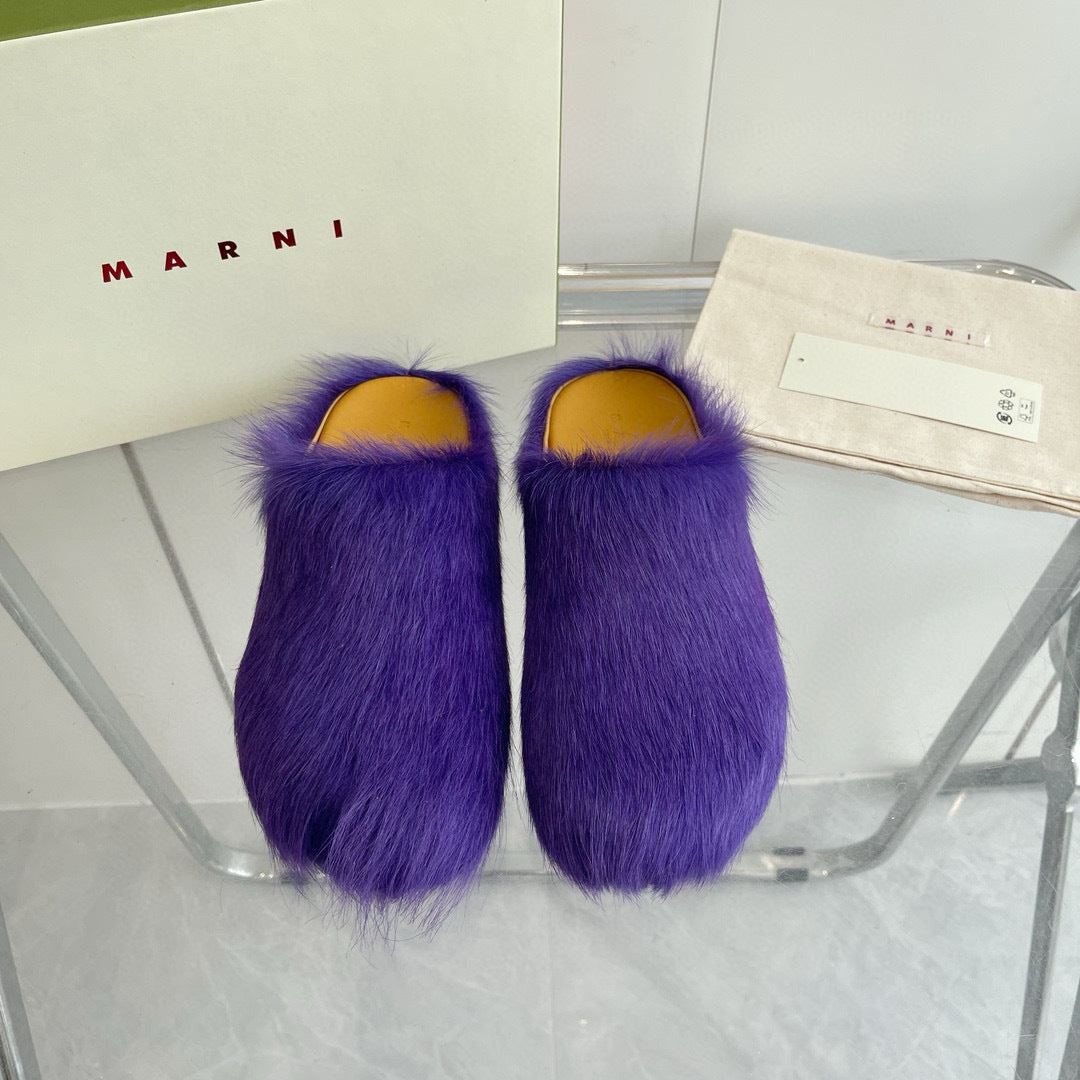 Marni slides loafers purple