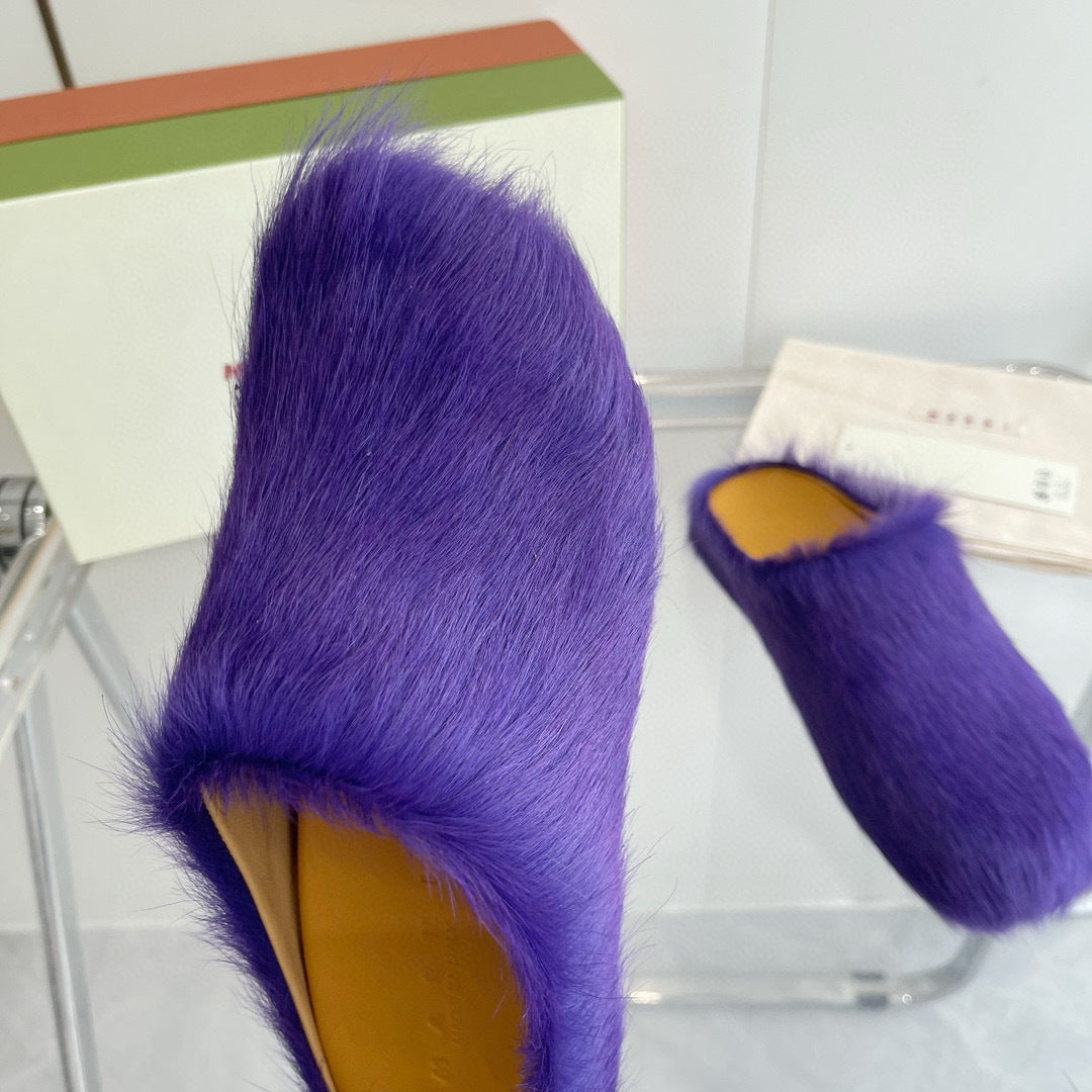 Marni slides loafers purple