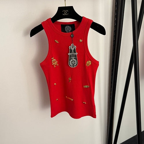 Chrome Hearts orange Rib Tank Top dress