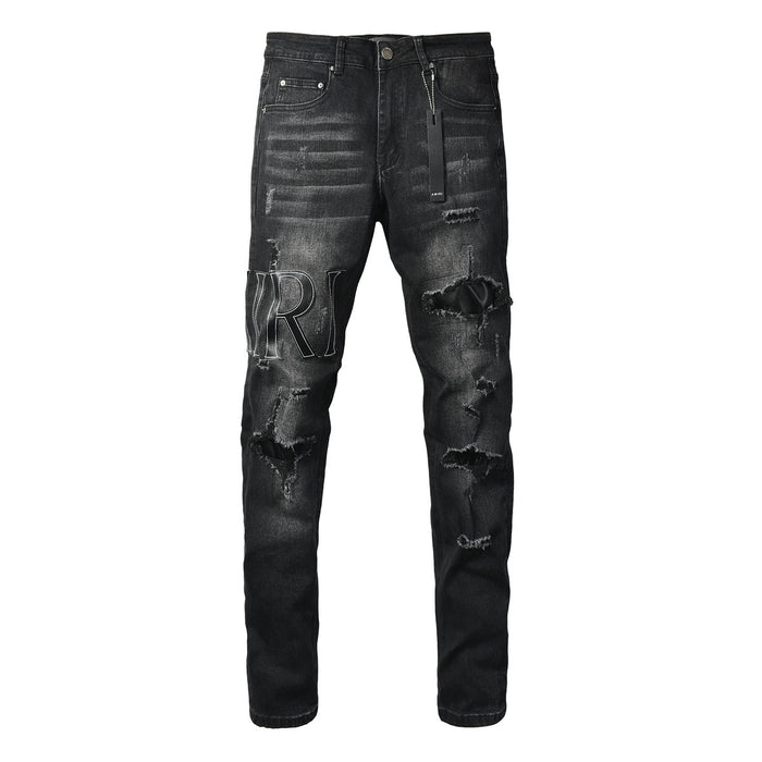 Amiri jeans black with acid wash
