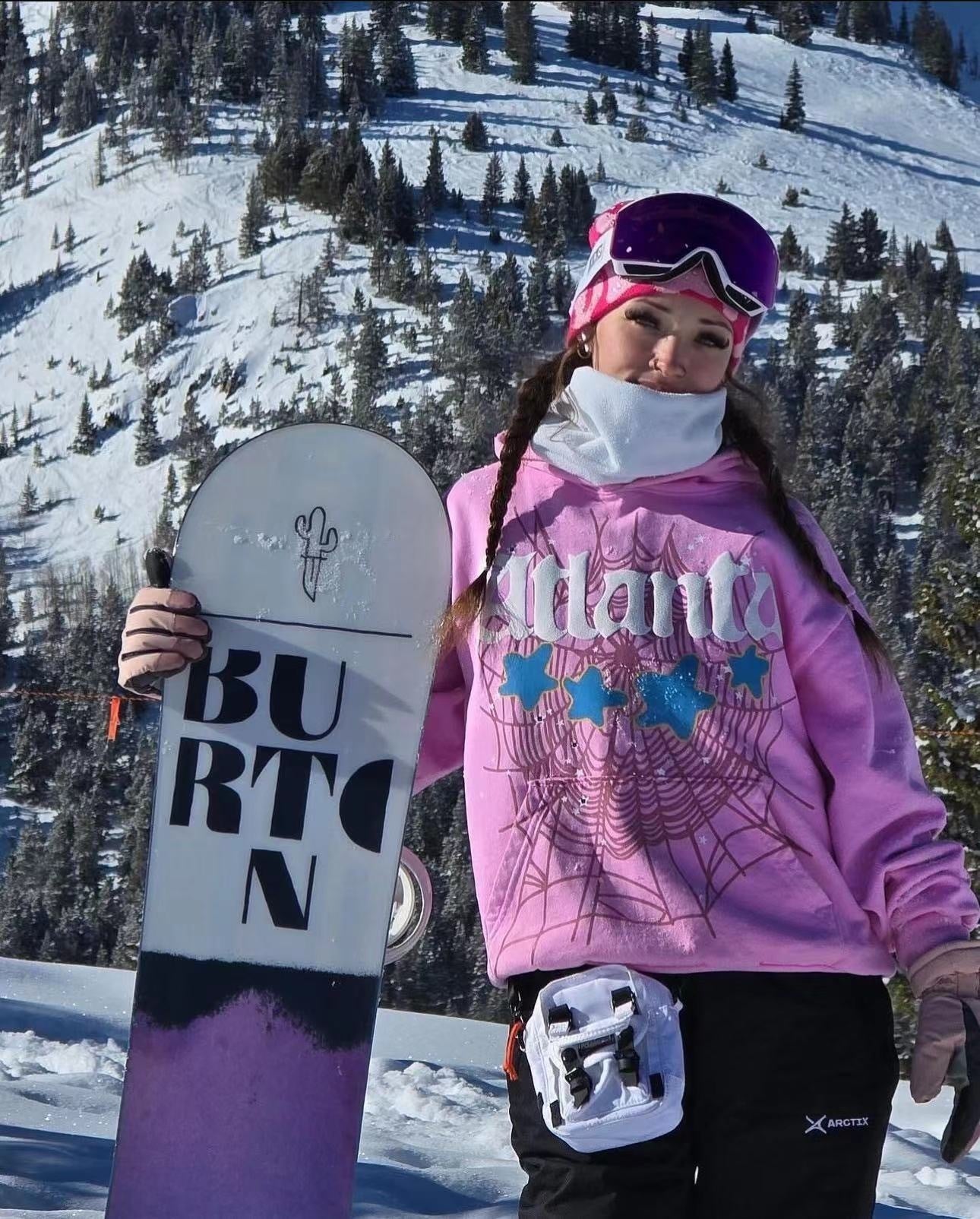 Pink Atlanta sp5der hoodie