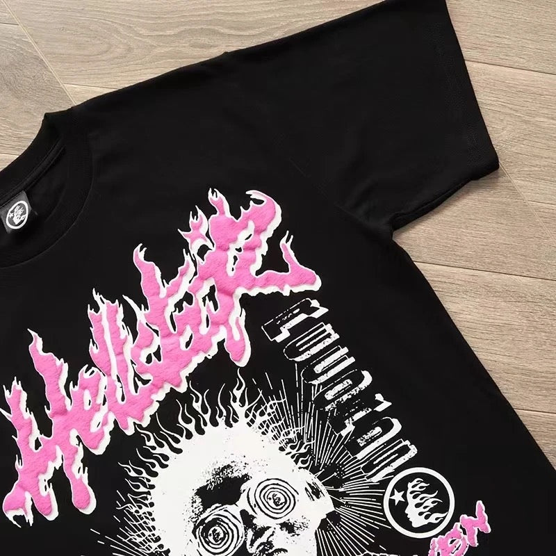 Hellstar Sound Like Heaven Tee Men Women Streetwear T Shirt High Quality 100% Casual Gothic Short Sleeve T-Shirt (with hellstar tags)