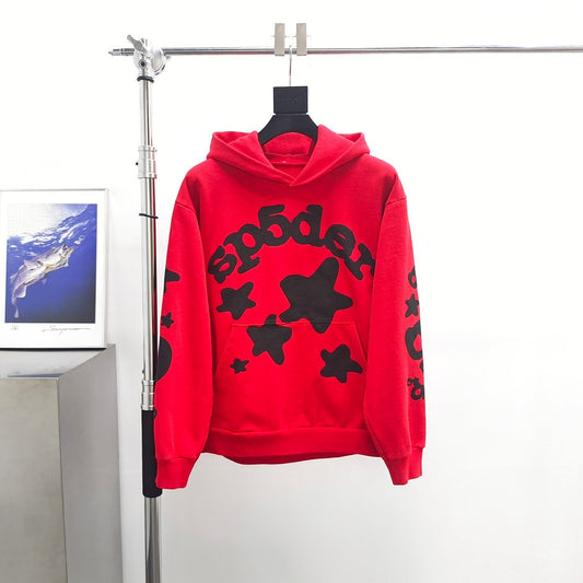 Red beluga sp5der hoodie