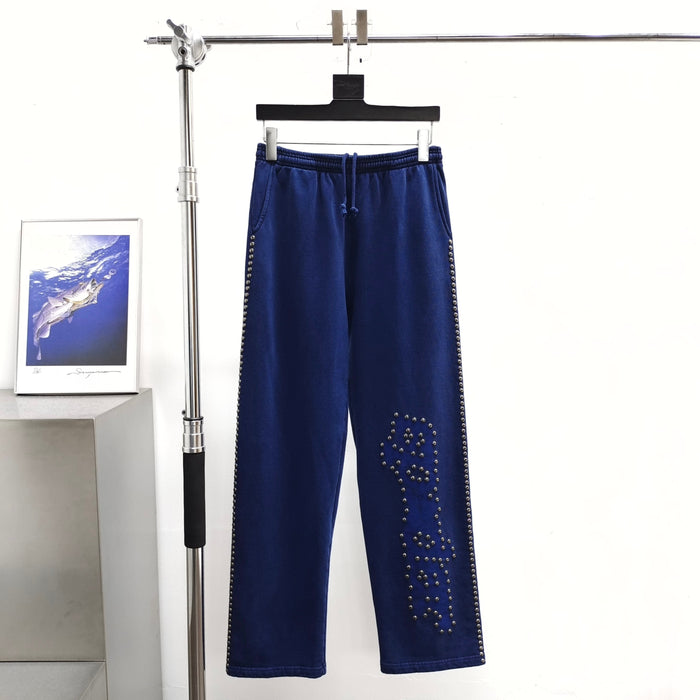 Sp5der FW25 Punk V3 Studded Sweatpant Blue