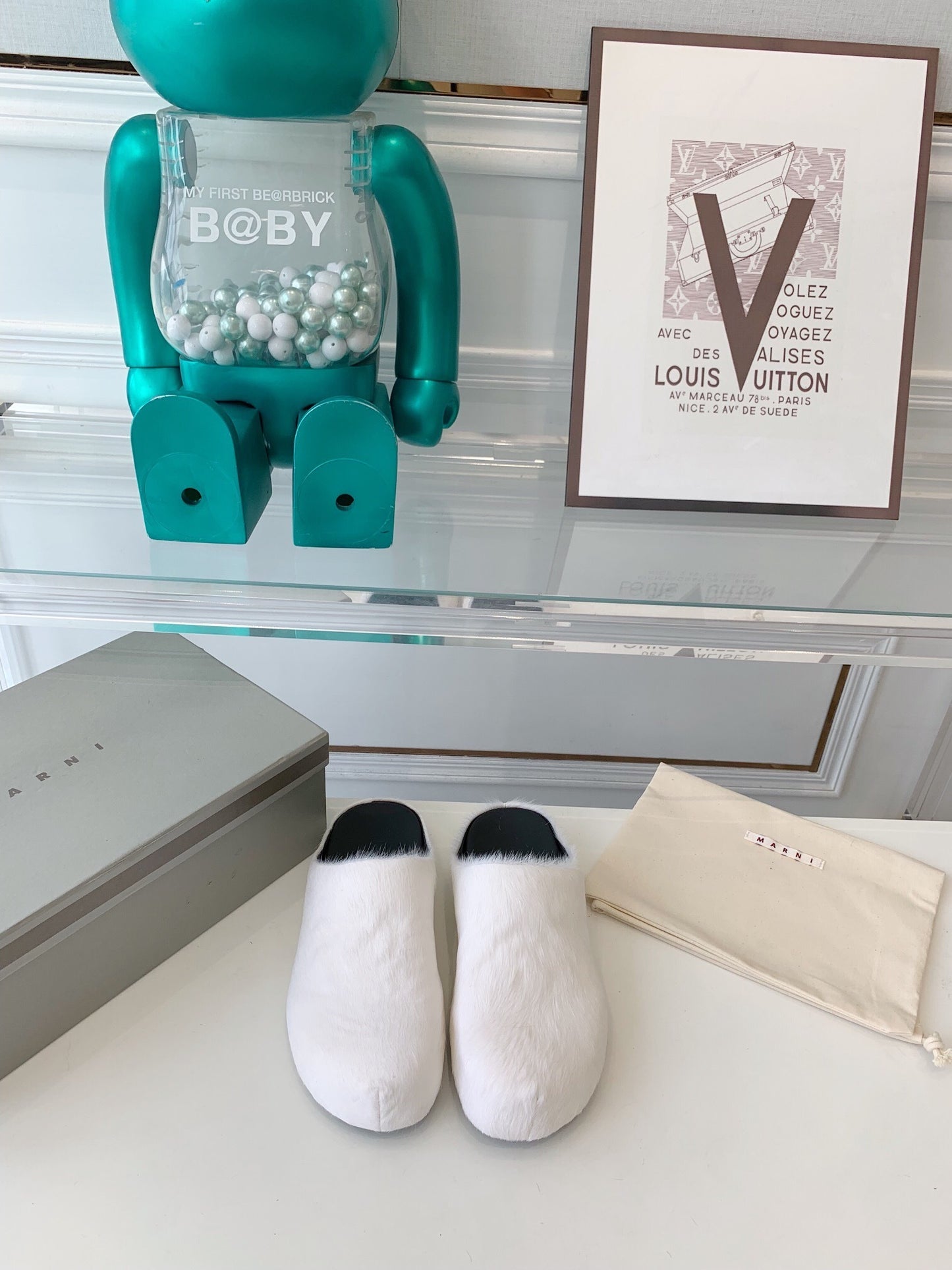 Marni slides loafers dark white