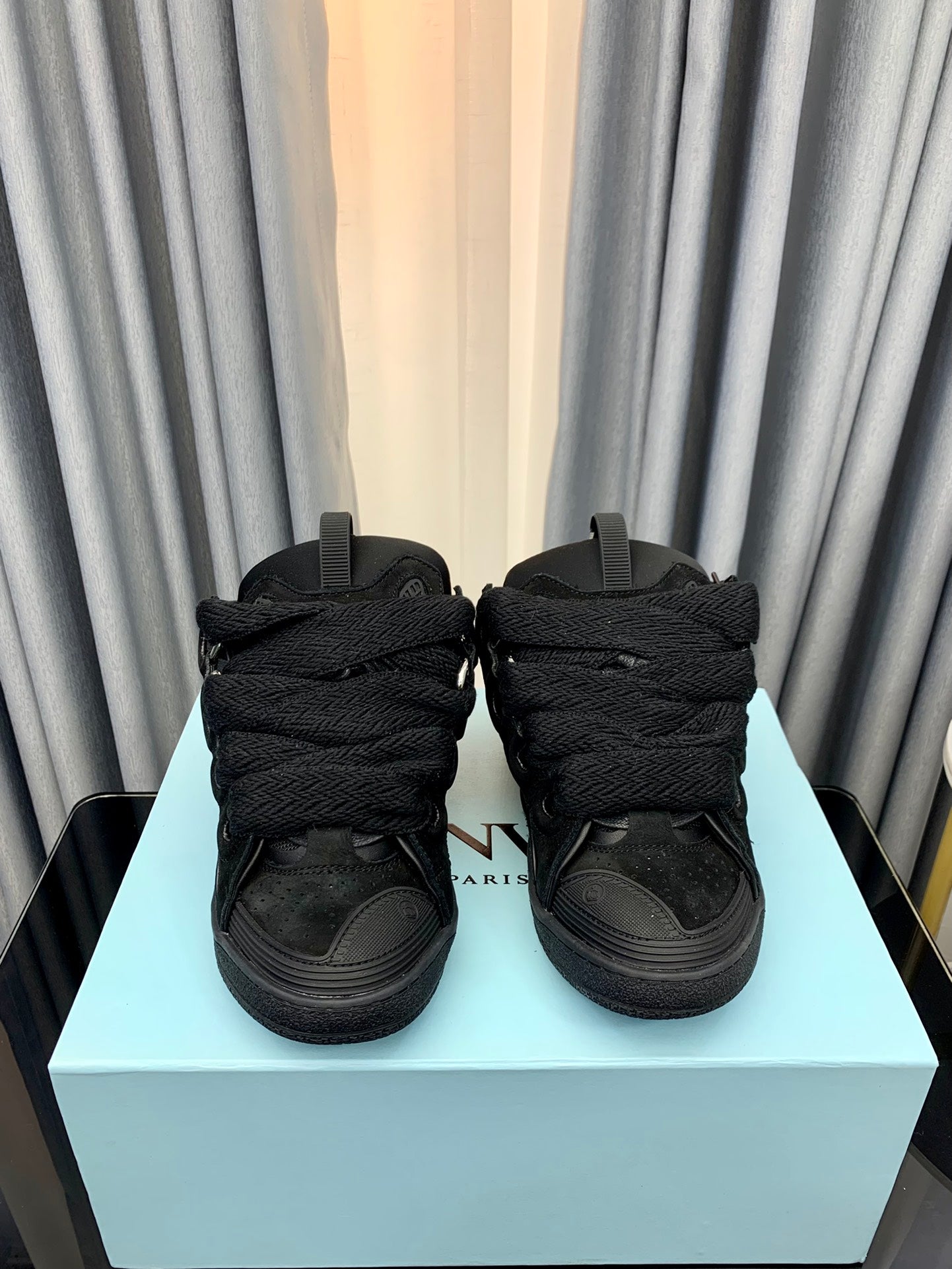 Lanvins curb sneakers black