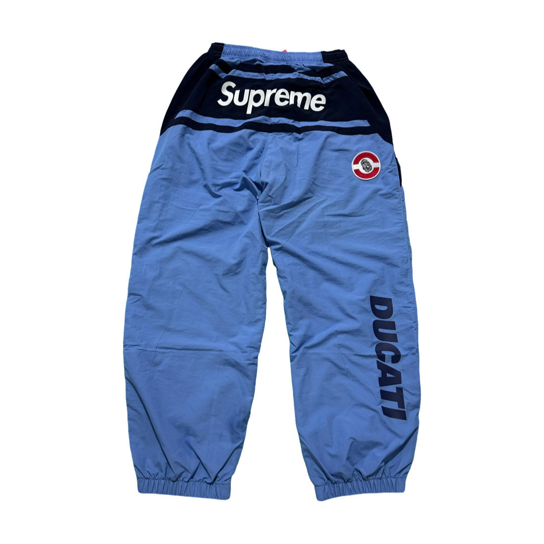 Supreme Ducati track pants black and blue