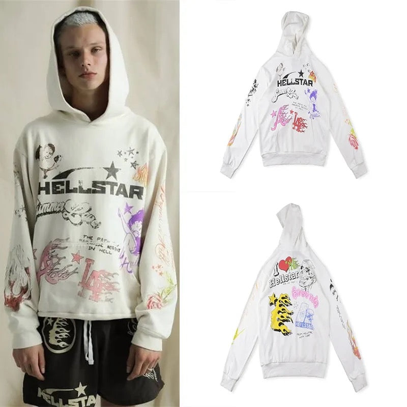 2023SS Hellstar Logo Print Hoodie