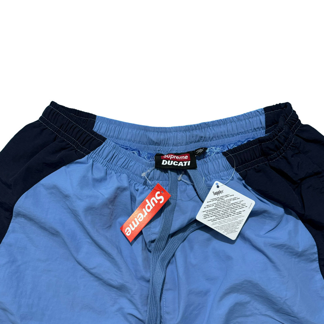 Supreme Ducati track pants black and blue