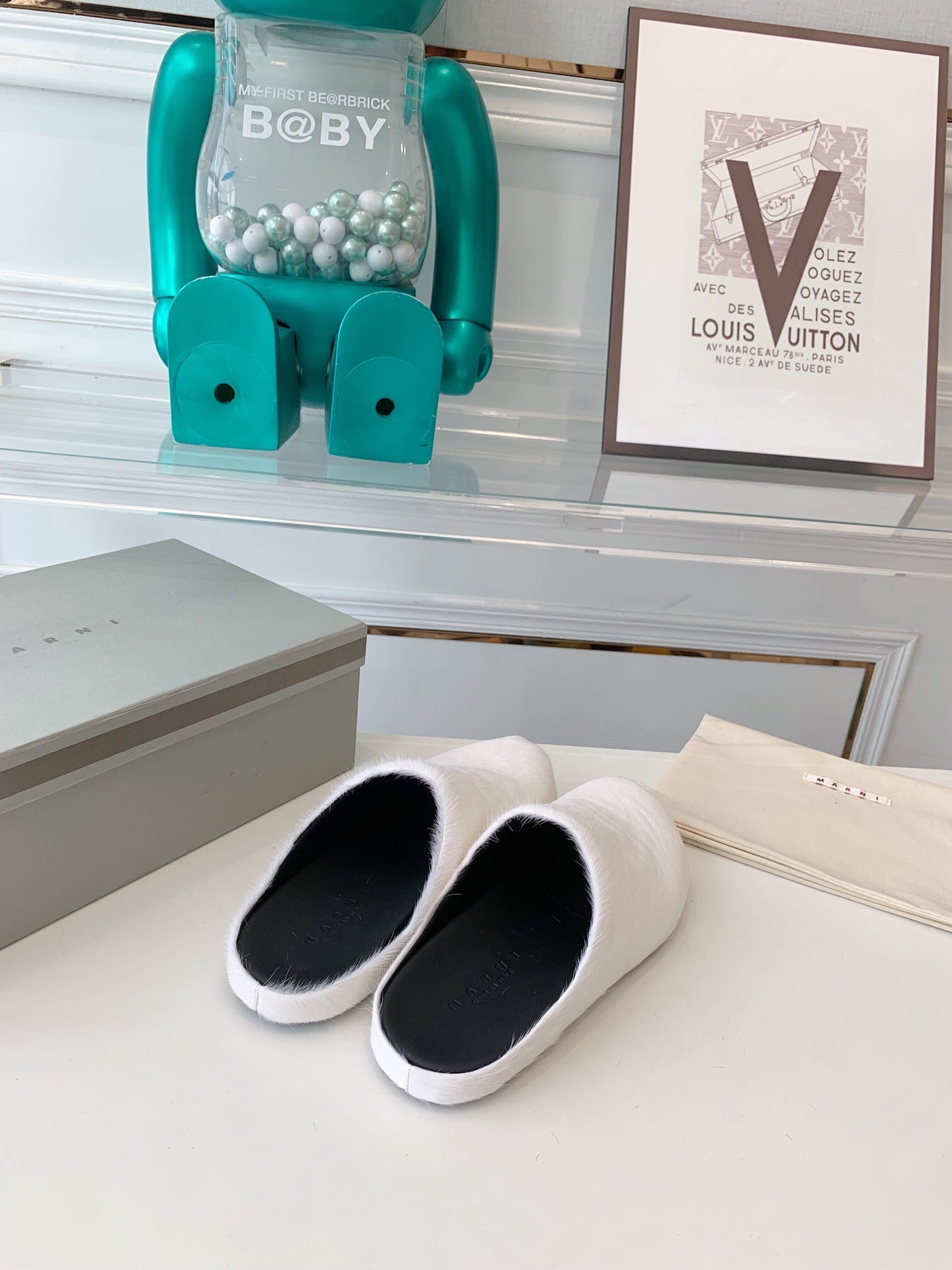 Marni slides loafers dark white