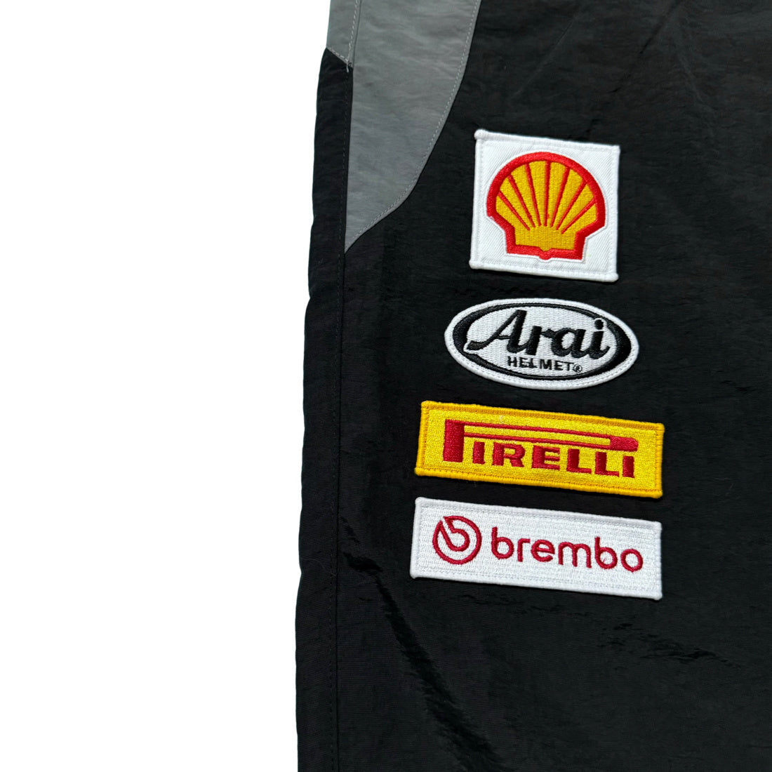 Supreme Ducati track pants black gray and red