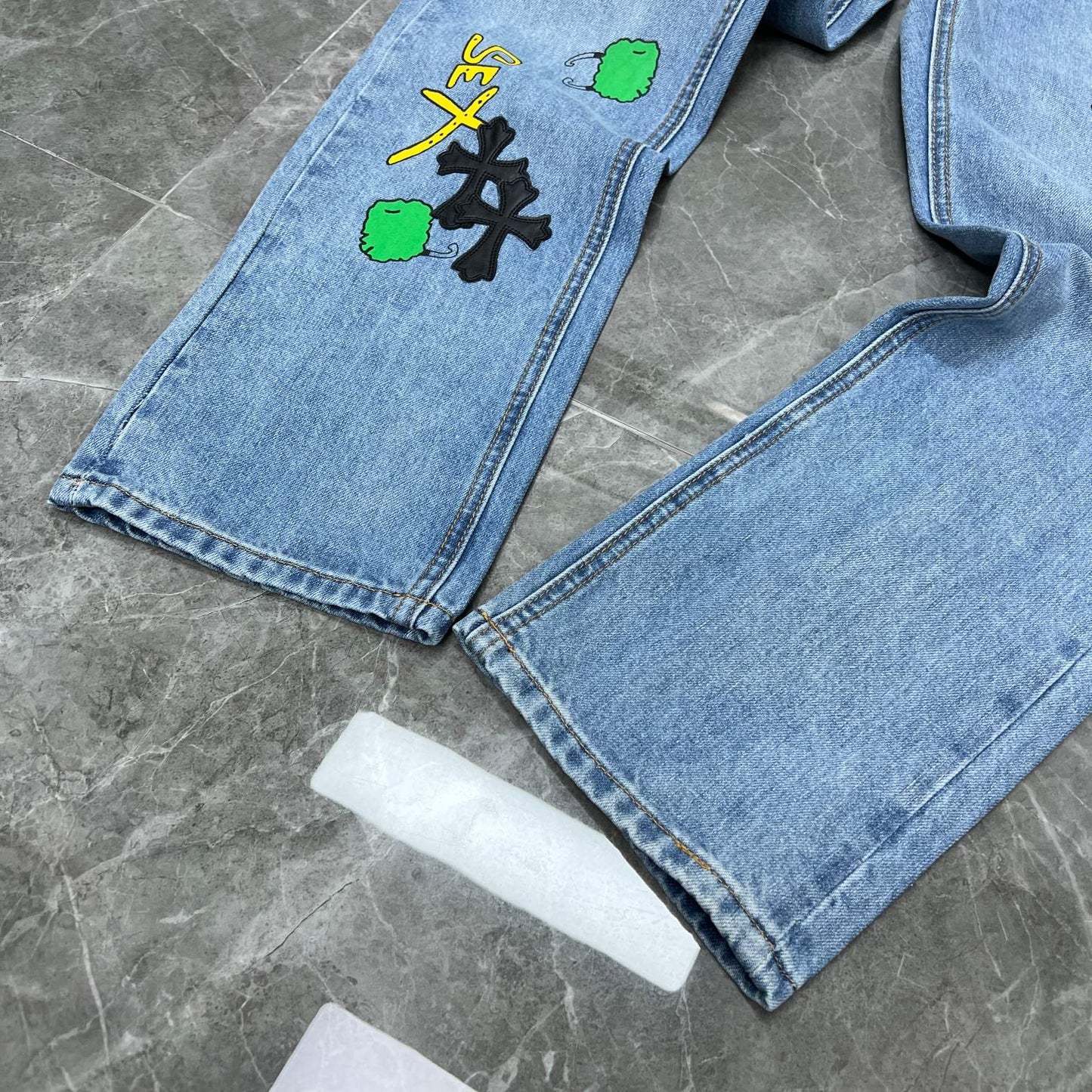 Chrome hearts graffiti jeans