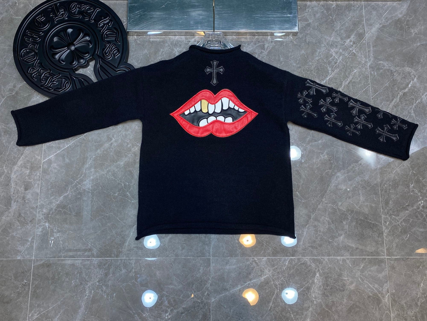 Chrome hearts longlseave with black crosses