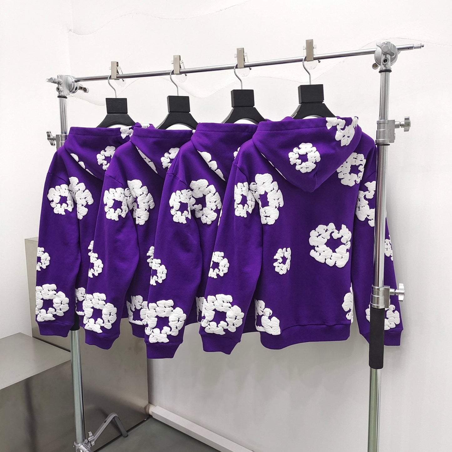 Purple  denim tears hoodie