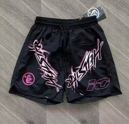 HELLSTAR waxed nylon shorts