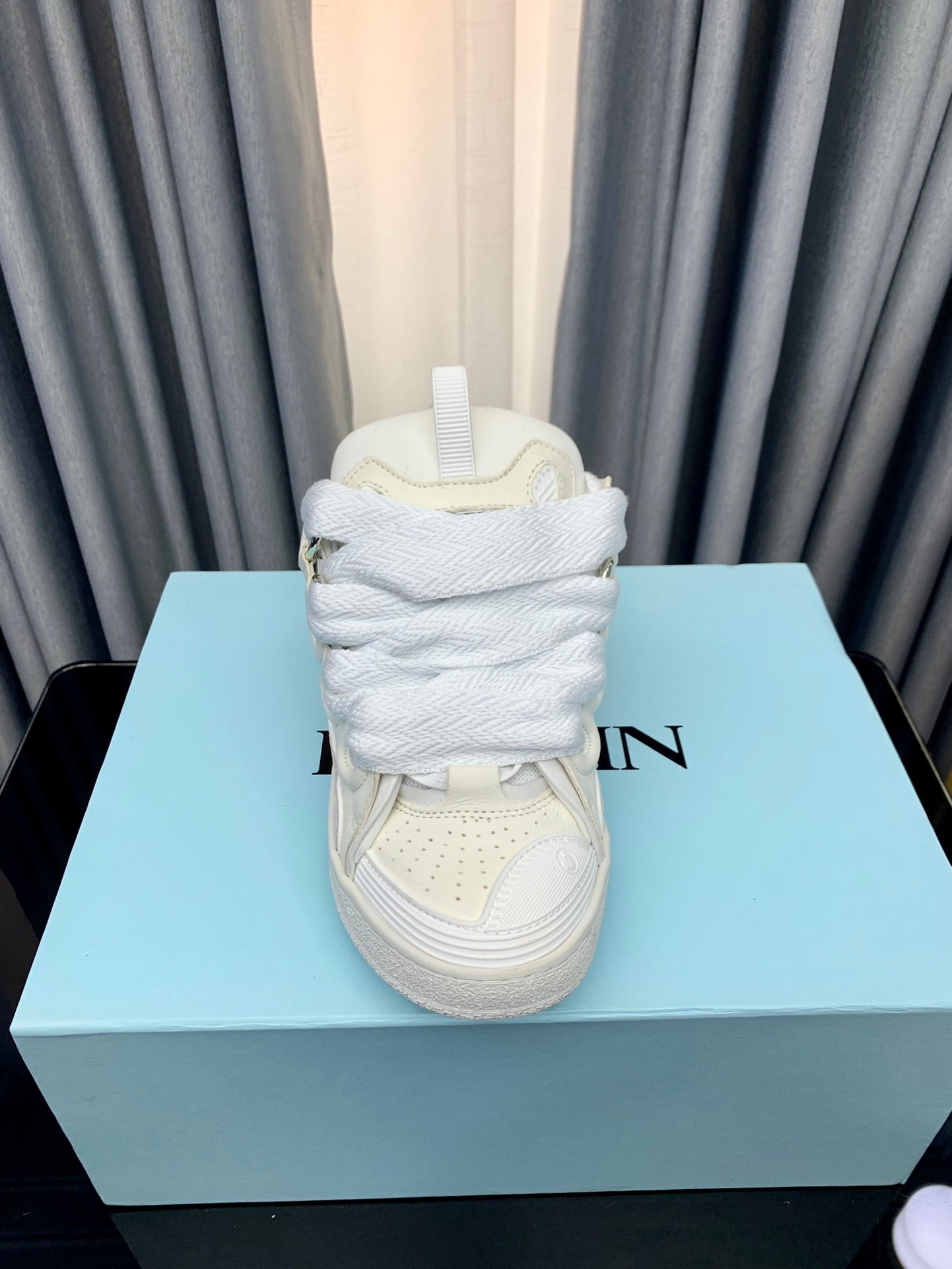 Lanvins curb sneakers all white