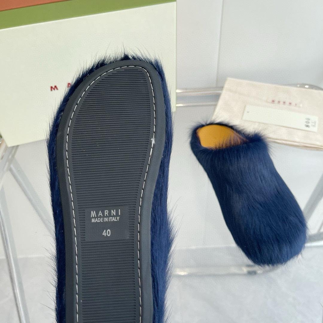 Marni slides loafers dark blue