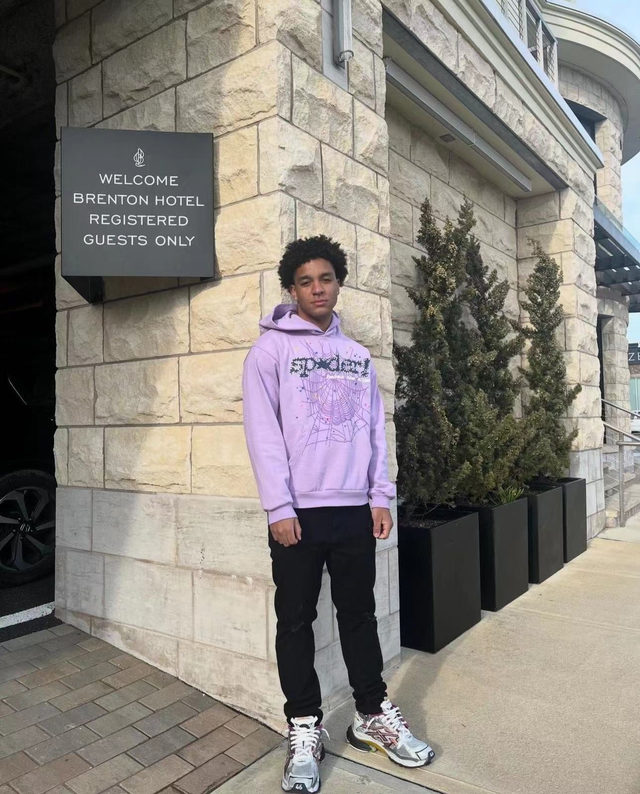 Sp5der Acai Hoodie Purple