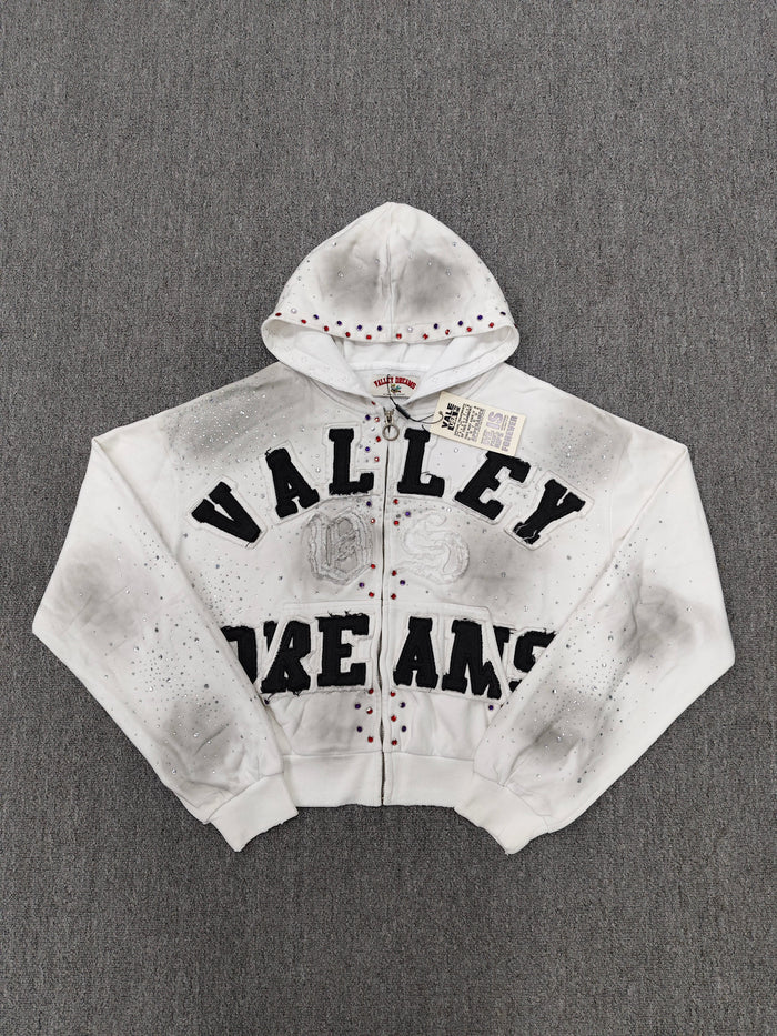 Vale Forever Classico Zip Up Hoodie 'White