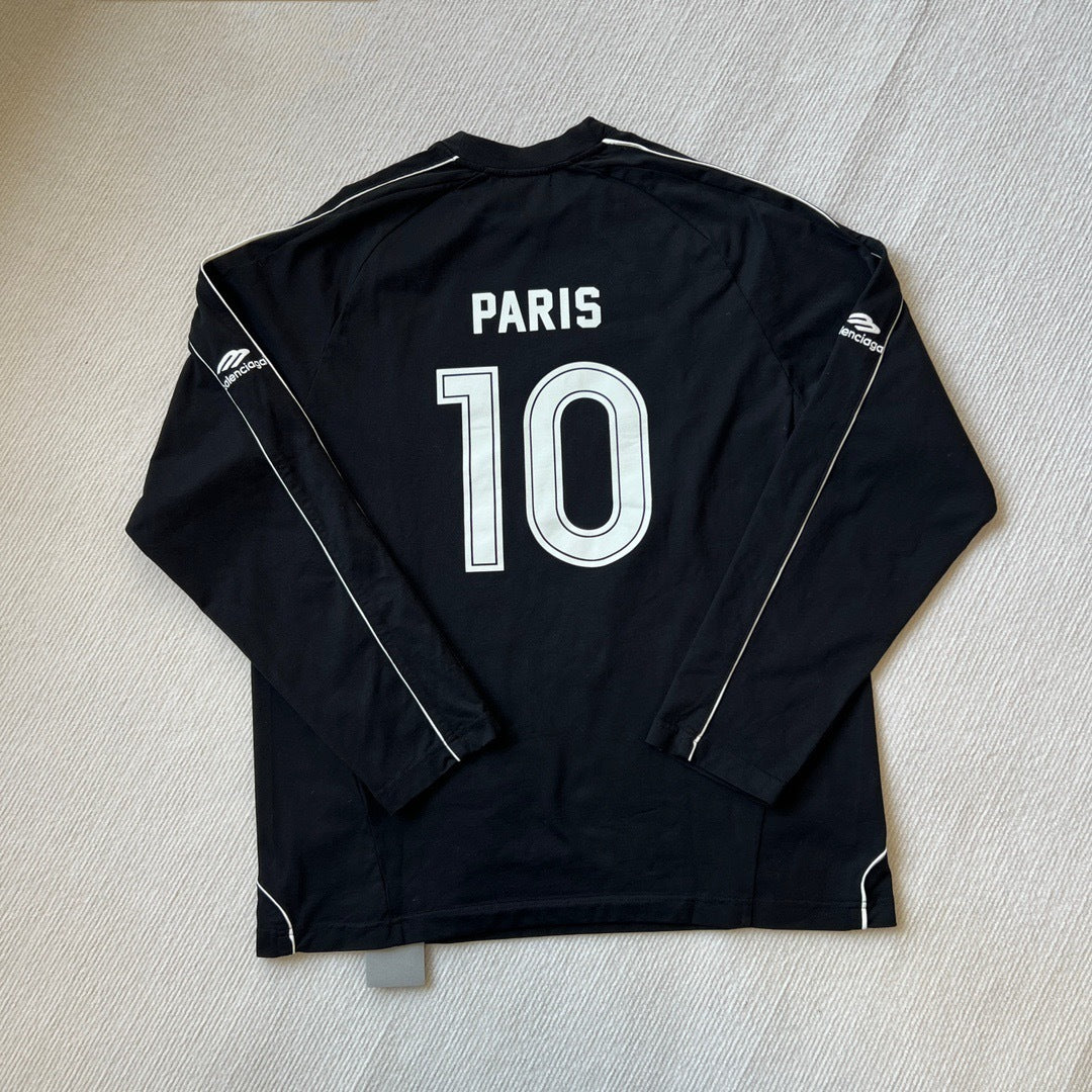 Balenciaga Paris Soccer Long Sleeve Oversized Jersey