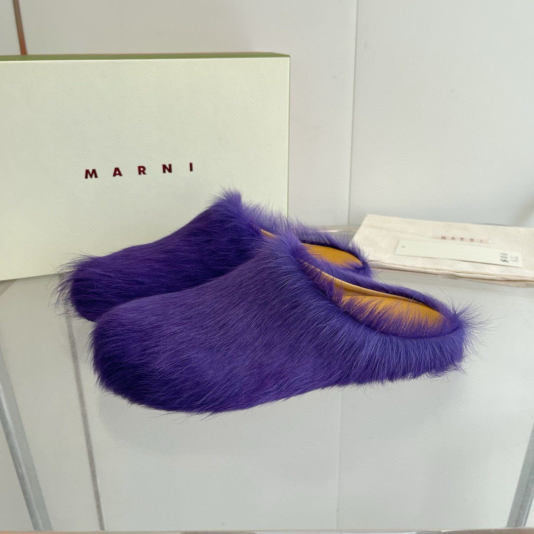 Marni slides loafers purple