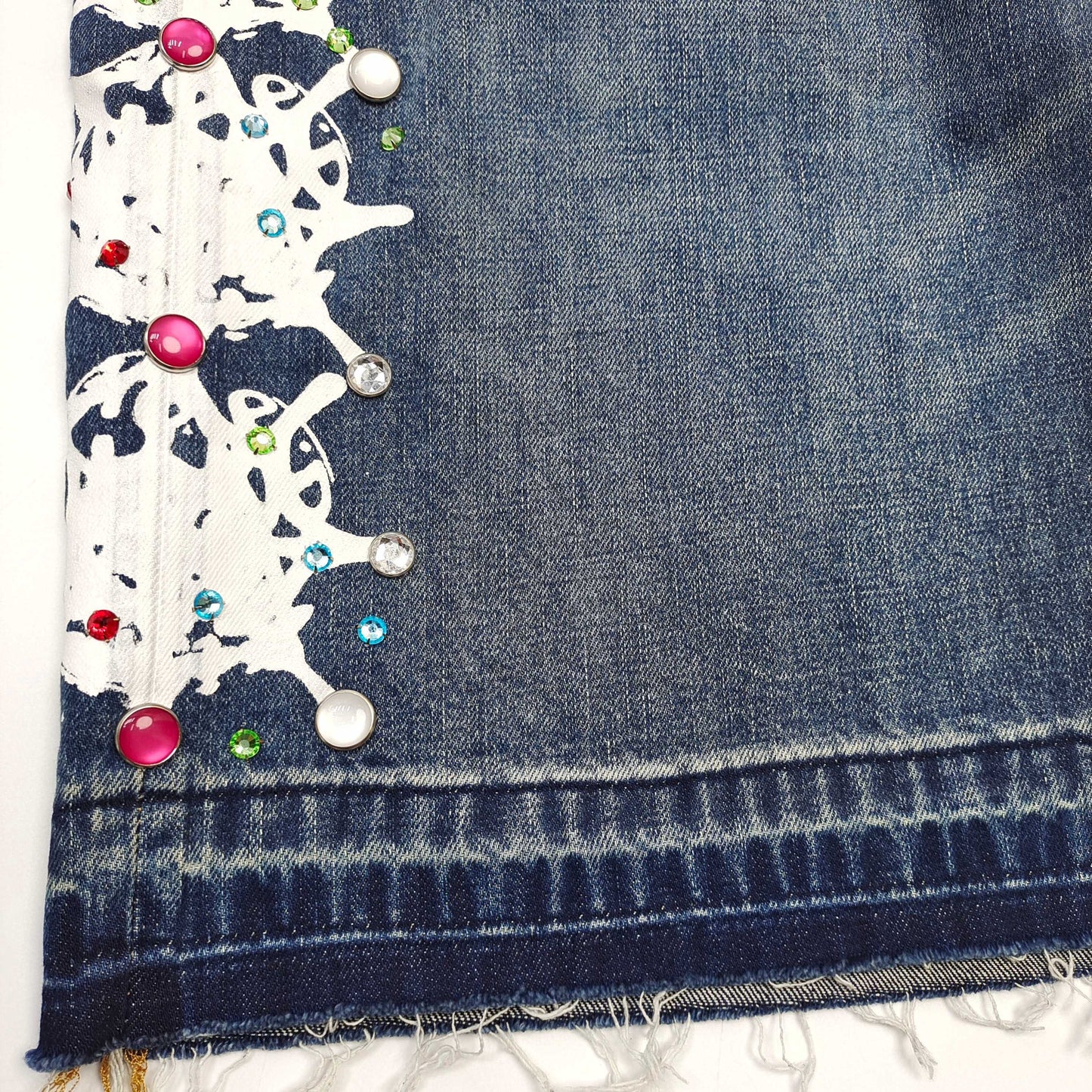 Sp5der Web Stone Denim Shorts 'blue Wash