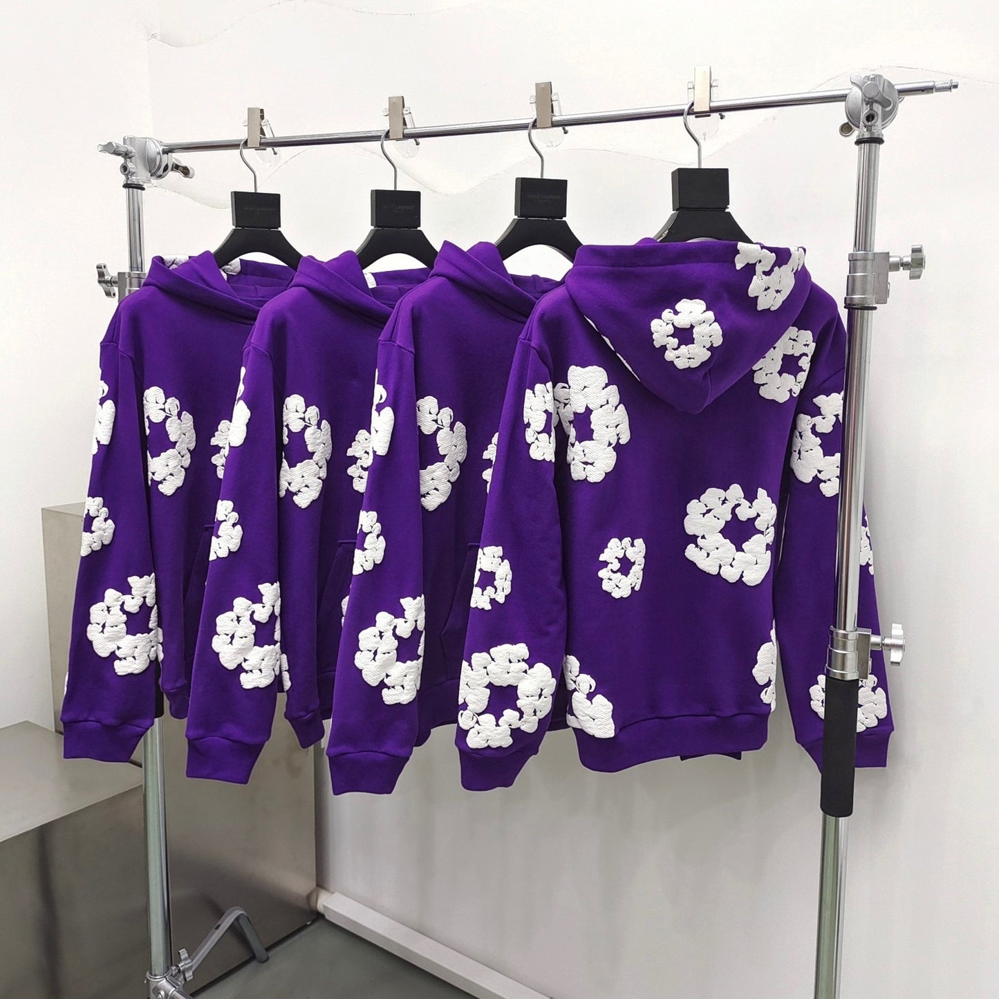 Purple  denim tears hoodie