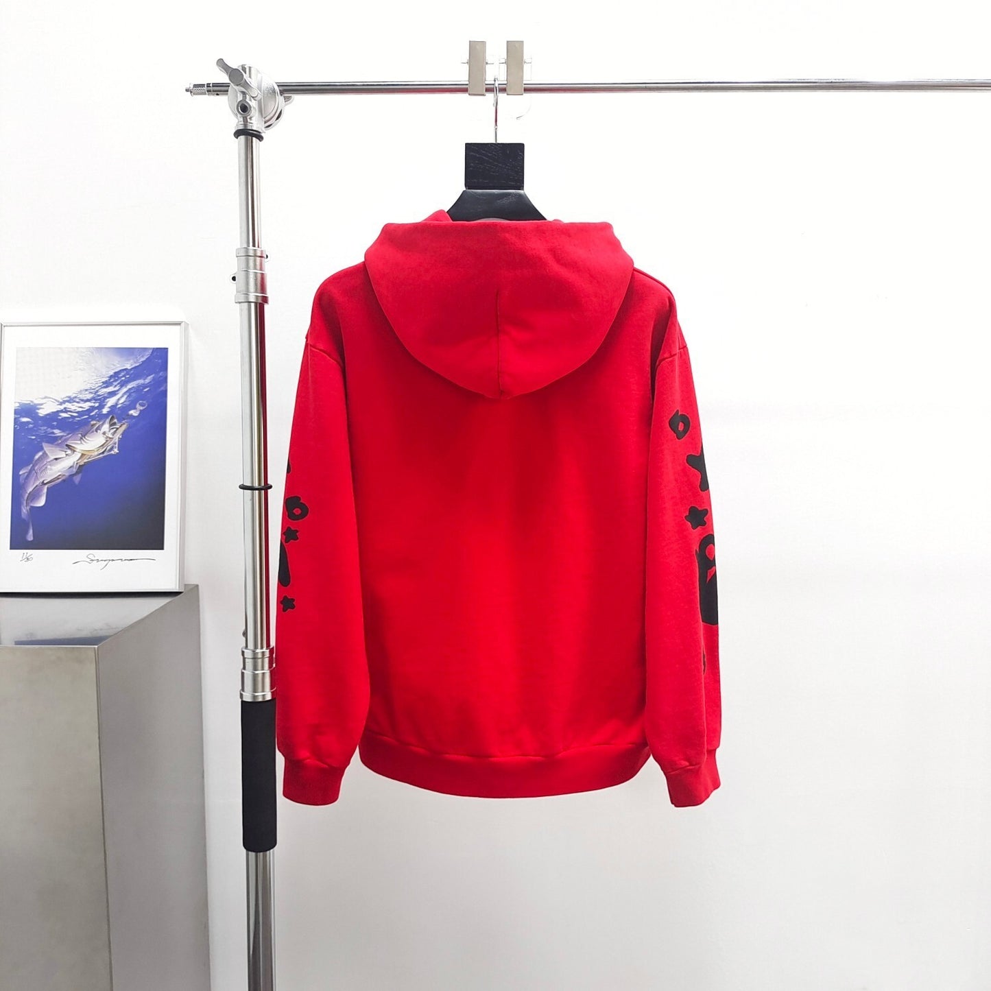 Red beluga sp5der hoodie
