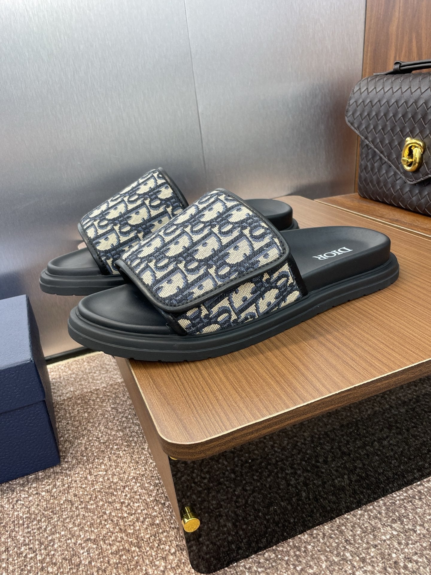 Black Dior slides